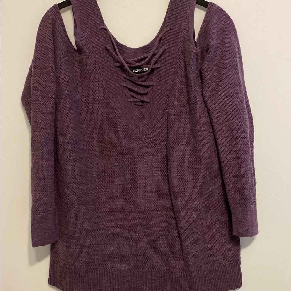 Express Deep Purple Knit Top